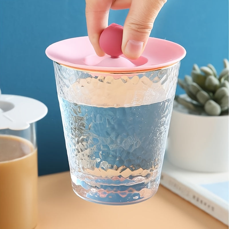 1pc Food Grade Silicone Cup Lid Mug Covers; Anti-dust Leak-proof Cup Coffee Mug Cover; Airtight Seal Lids Cap; Drink Cup Covers For Hot And Cold Beverages