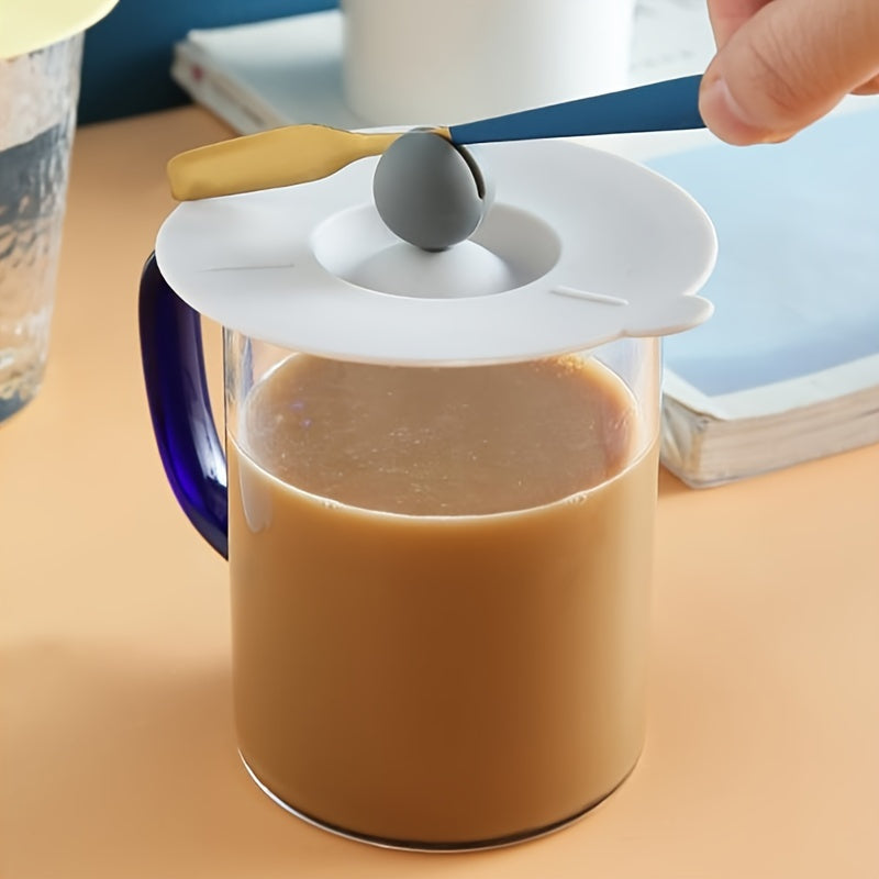 1pc Food Grade Silicone Cup Lid Mug Covers; Anti-dust Leak-proof Cup Coffee Mug Cover; Airtight Seal Lids Cap; Drink Cup Covers For Hot And Cold Beverages